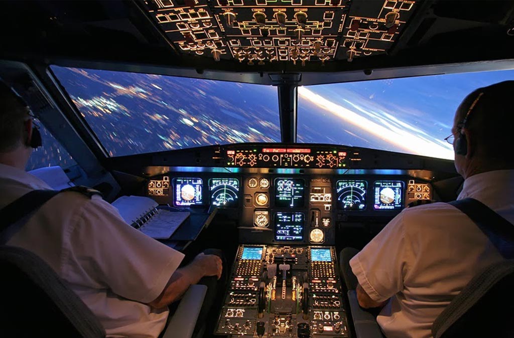 Aircraft cockpit interior